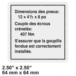 Picture of Decal - Notice Tire Specs (fr)