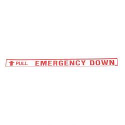 ew1dc10473 DECAL - EMERGENCY DOWN