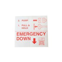Picture of Decal - Emergency Down