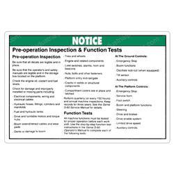 Picture of Decal Notice Pre-Operation