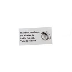 Picture of Decal Window Twistlock
