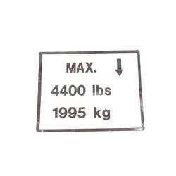 Picture of Decal Max Load (jacks)