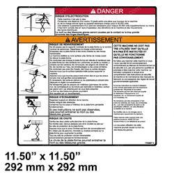 Picture of Decal Danger Warning Csa