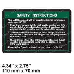 Picture of Decal - Safety Instructions