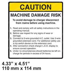 Picture of Decal - Charger Warning Eng