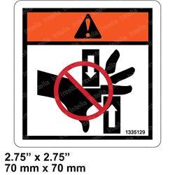 Safety decal warning for pinch points sticker