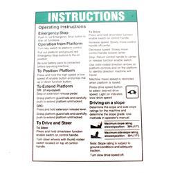 Picture of Decal - Operating Inst