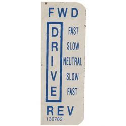 Picture of Decal - Drive Upper Control Box