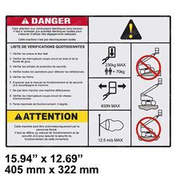 Picture of Decal - Danger/Caution (fre