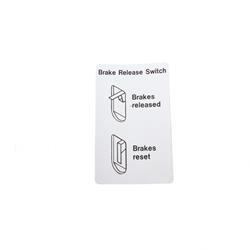 Picture of Decal - Brake Release Switch