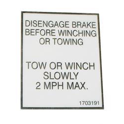 Picture of Decal - Winching/Towing