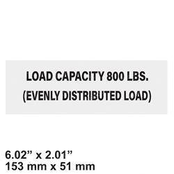 Picture of Decal - Load Capacity 800 Lbs.