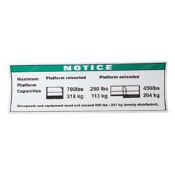 Picture of Decal - Max Load 700lbs