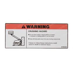 Picture of Decal - Crush Warning