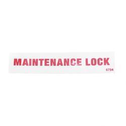 Picture of Decal - Maintenance Lock