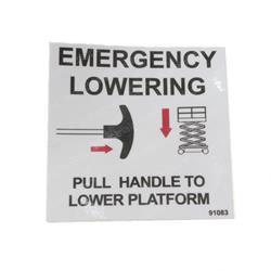 Picture of Decal - Emergency Lower Cable