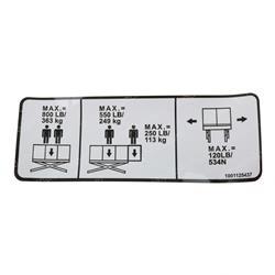 Picture of Decal-Capacity 800lbs/363kg