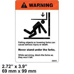CROWN CR069010 DECAL - WARNING STAND UNDER