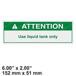 Picture of Decal - Attn Liquid Tank Only