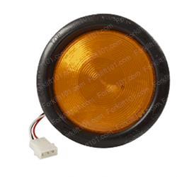 syrs5050-a STROBE HEAD - AMBER - ROUND 4 IN - - AMP CONNECTORS