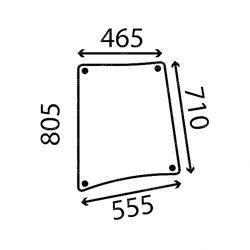 Picture of Tractor Cab Rear Glasses