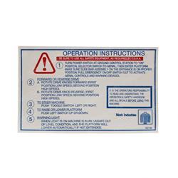 Picture of Decal - Operation Instructions