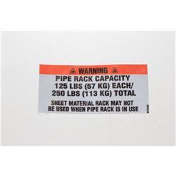 Picture of Decal - Piper Rack Capacity