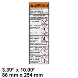 Picture of Decal - Warning Elev Sintra