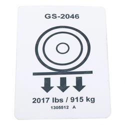 Picture of Decal, Label, Wheel Load,