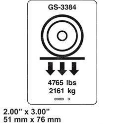 Picture of Decal Label Wheel Load 3384