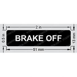 GENIE 3-1228-7 DECAL BRAKE OFF