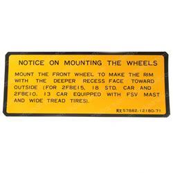 Picture of Plate -Caution