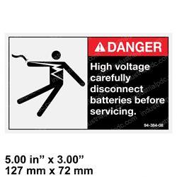 Picture of Decal, Danger, High Voltage