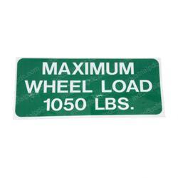 Picture of Decal - Max Wheel Load 1050lbs
