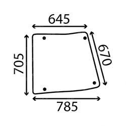 Picture of Tractor Cab Rear Glasses