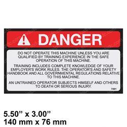 Picture of Decal - Danger Qualified Oper