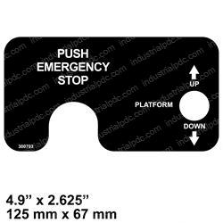 Picture of Decal - Platform Control Box