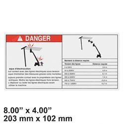 Picture of Decal,danger,elect Haz French