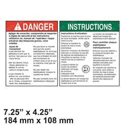 Picture of Decal - Danger/Instr. (fr)