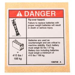 Picture of Decal,batt.tray/Weight