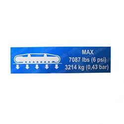 Picture of Max Load 3214 Kg Decal