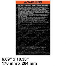 Picture of Decal - Warning