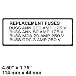 Picture of Decal - Fuse Replacement