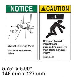 Picture of Decal - Manual Lowering Knob