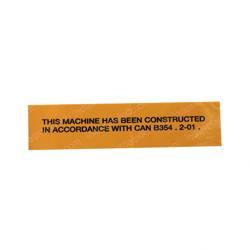 Picture of Decal - Csa Standards