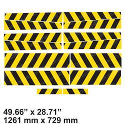 Picture of Decal - Striped Tapes Warning