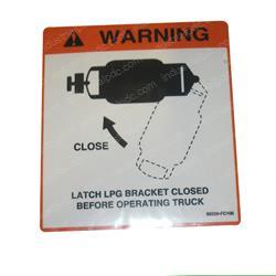 Picture of Decal - Bl Warning Lpg Latch