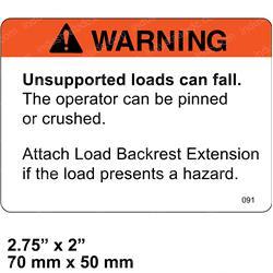 Picture of Warning Unsupported Loads