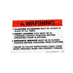 Picture of Decal - Lock Warning