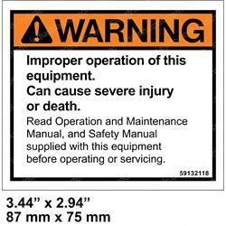Picture of Decal - Operation Warning
